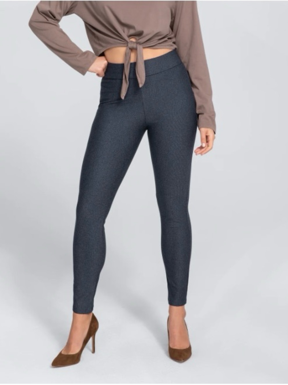 Honeylove EverReady Sculpting Pant in Blue Heather